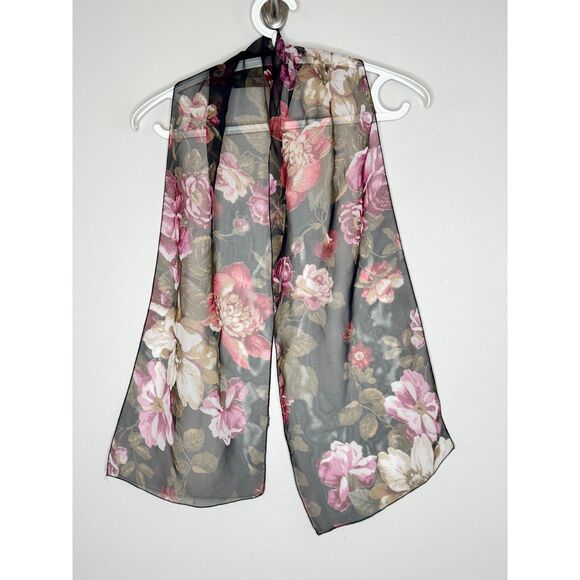 Vintage Designer Scarf Lot Silk Wool Floral Paisley Butterfly Rose Bundle - Picture 3 of 9